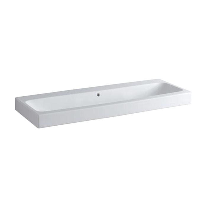 Geberit iCon Waschtisch 124025600 120 x 48,5 cm, ohne Hahnloch, weiß KeraTect, mit Überlauf