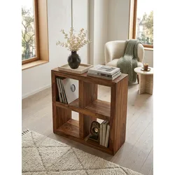 Standregal – Naturholz, Massiv, 82 cm hoch, 4 Böden, Landhausstil
