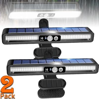 Uplifted Finds Clip on Solar Lamp Outdoor 3 Modes Waterproof LED Light For Fences Gutters Garden 2 Pcs