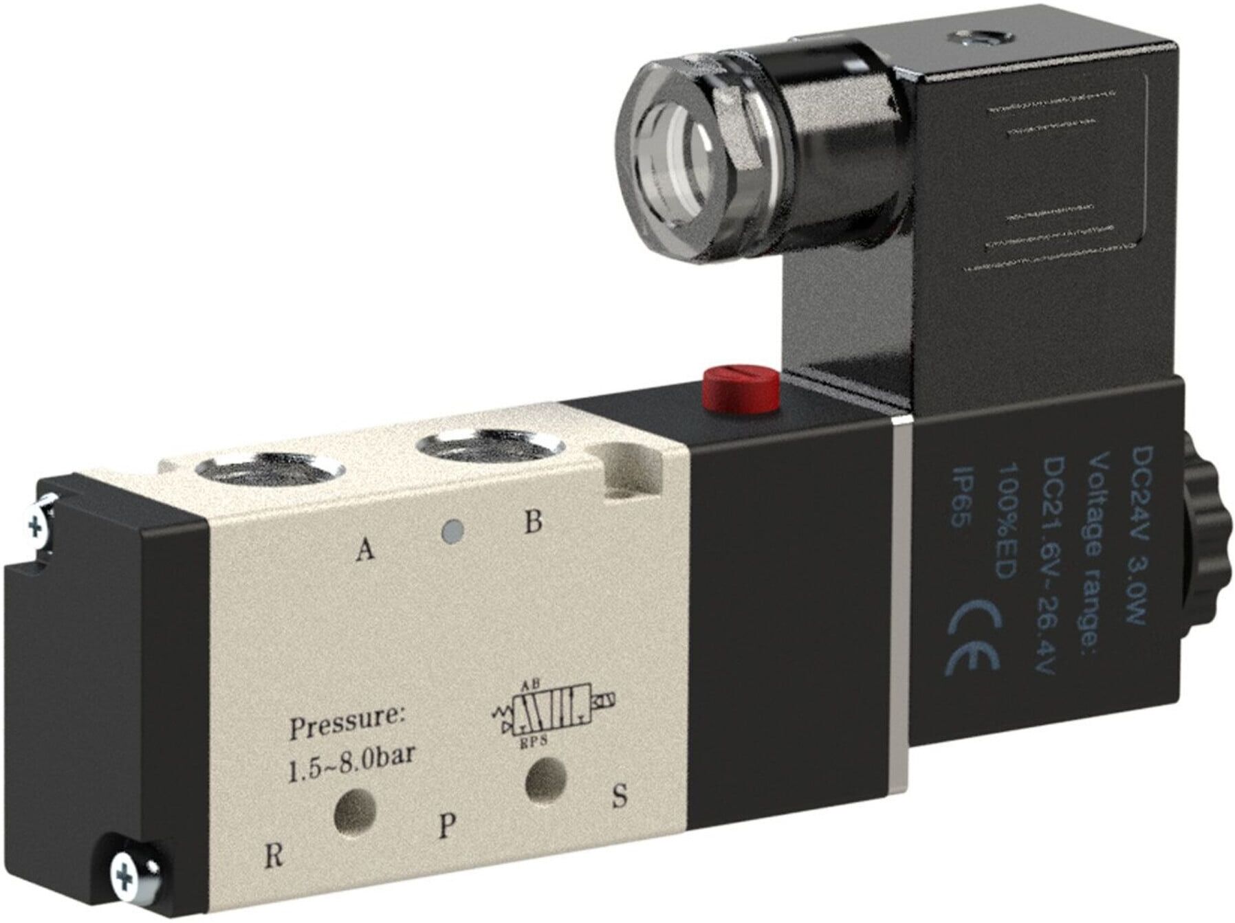 Riegler 5/2-Wegeventil elektropneu. »4V« monost., G 1/4, 24VDC, 850l/min (5172003)