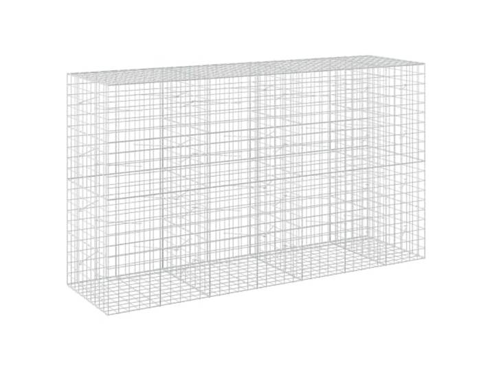Verzinkter Stahl, 3,5 mm, Maschenweite: 10 x 10 cm, 350 x 100 x 200 cm Verzinkter Stahl, Draht 3,5 mm, Maschen 10 x 10 cm, Haken und Clips, für den Außenbereich, Garten, Terrasse, Mauer