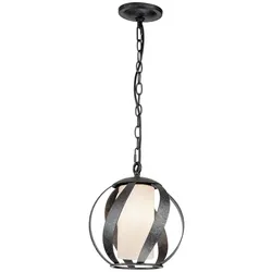 Pendelleuchte Hängelampe Außenleuchte IP44 Gartenleuchte Glas schwarz Kugel