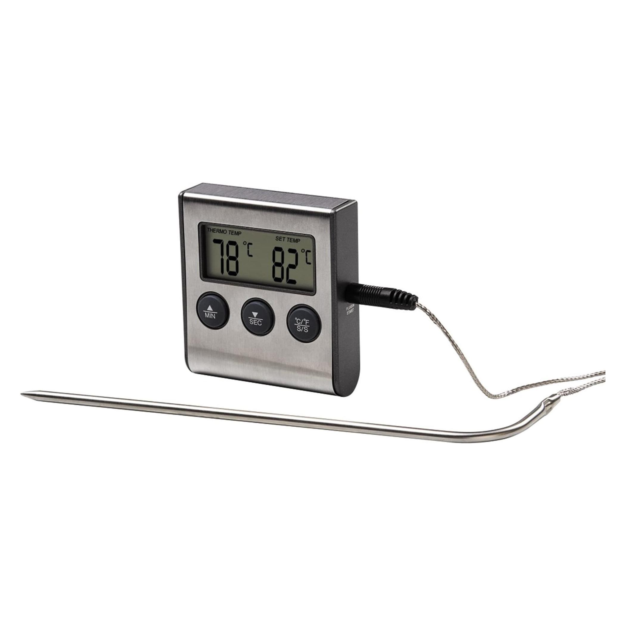 Xavax Back-/Bratenthermometer Digitales Bratenthermometer mit Timer, Kabelsensor (00111381)