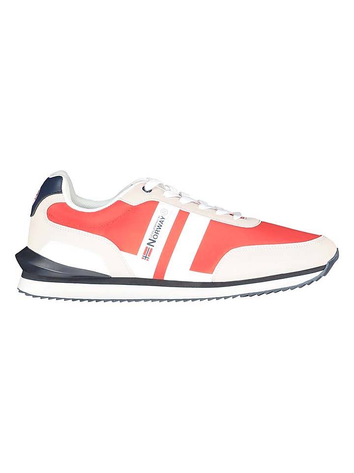 Geographical Norway Sneakers "Orlando" in Beige/ Rot - 42