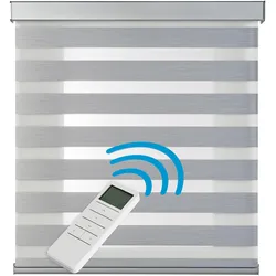 DOPPELROLLO Motorisiertes Silber 140x250 cm