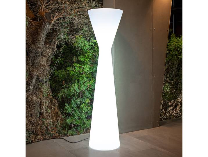 Borne lumineuse Konika modèle A 46 x 170 x 46cm Blanc/Blanc