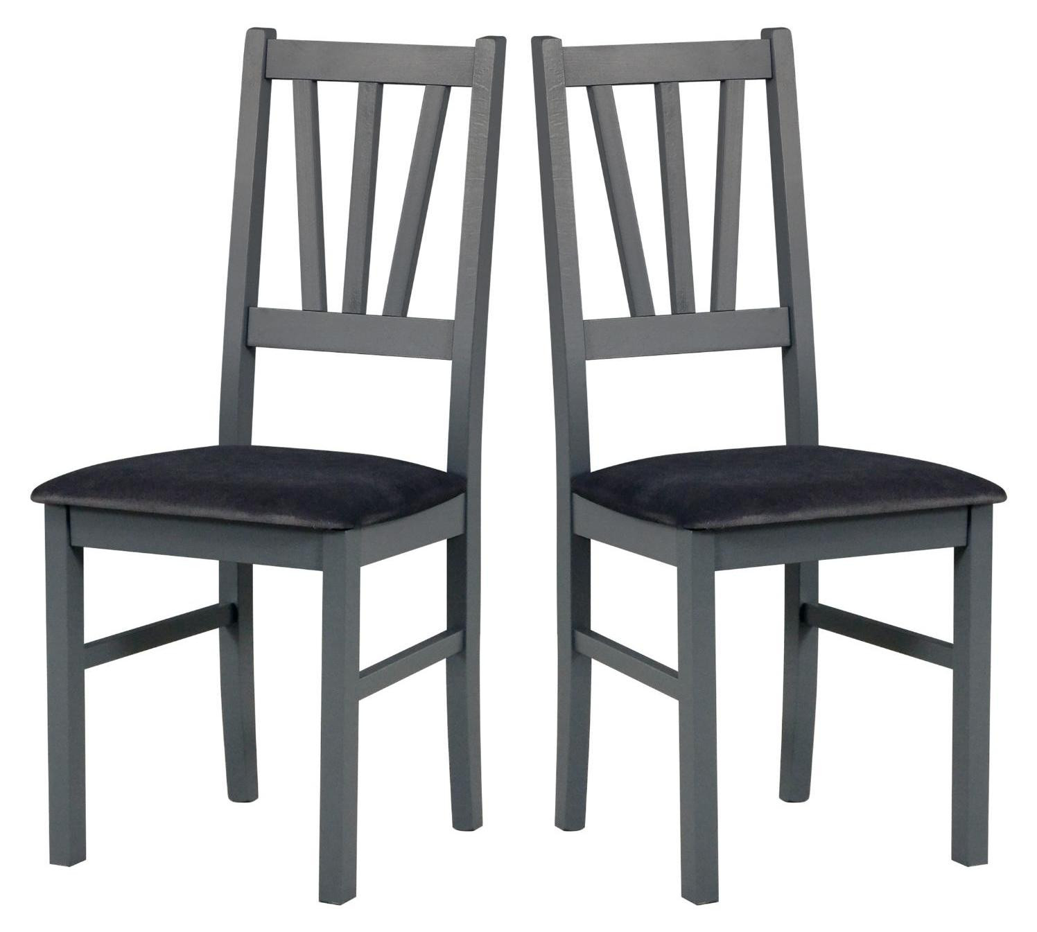 LeafDesign Set van 2 eetkamerstoelen Bos 5 uitvoering Kronos 22 grafiet