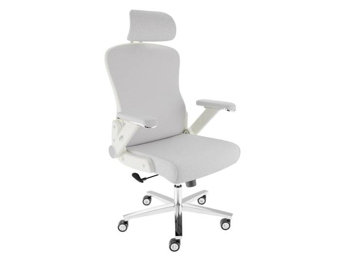 Clouvou Bürostuhl PowerSeat Creme-Weiß, Beige, Metall, Kunststoff, Füllung: Schaumstoff, 74x135x74 cm, Büromöbel, Bürostühle, Drehstühle