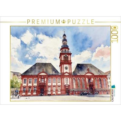 CALVENDO Puzzle Altes Rathaus Mannheim | 1000 Teile Lege-Größe 64x48cm Foto-Puzzle für glückliche Stunden
