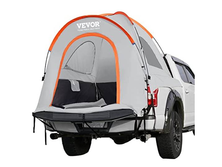 VEVOR Tente de lit pour camion\, 2 à 2 m\, avec couche de pluie et sac de transport\, tente de camion double couche imperméable en polyuréthane 2000 mm\, peut accueillir 2 à 3 personnes\, pour le camping