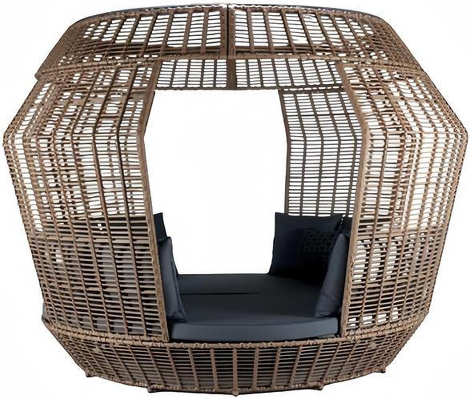 Designer Möbel Hochwertig Gartensofa Polster Braun Sofas Terrasse Couchen