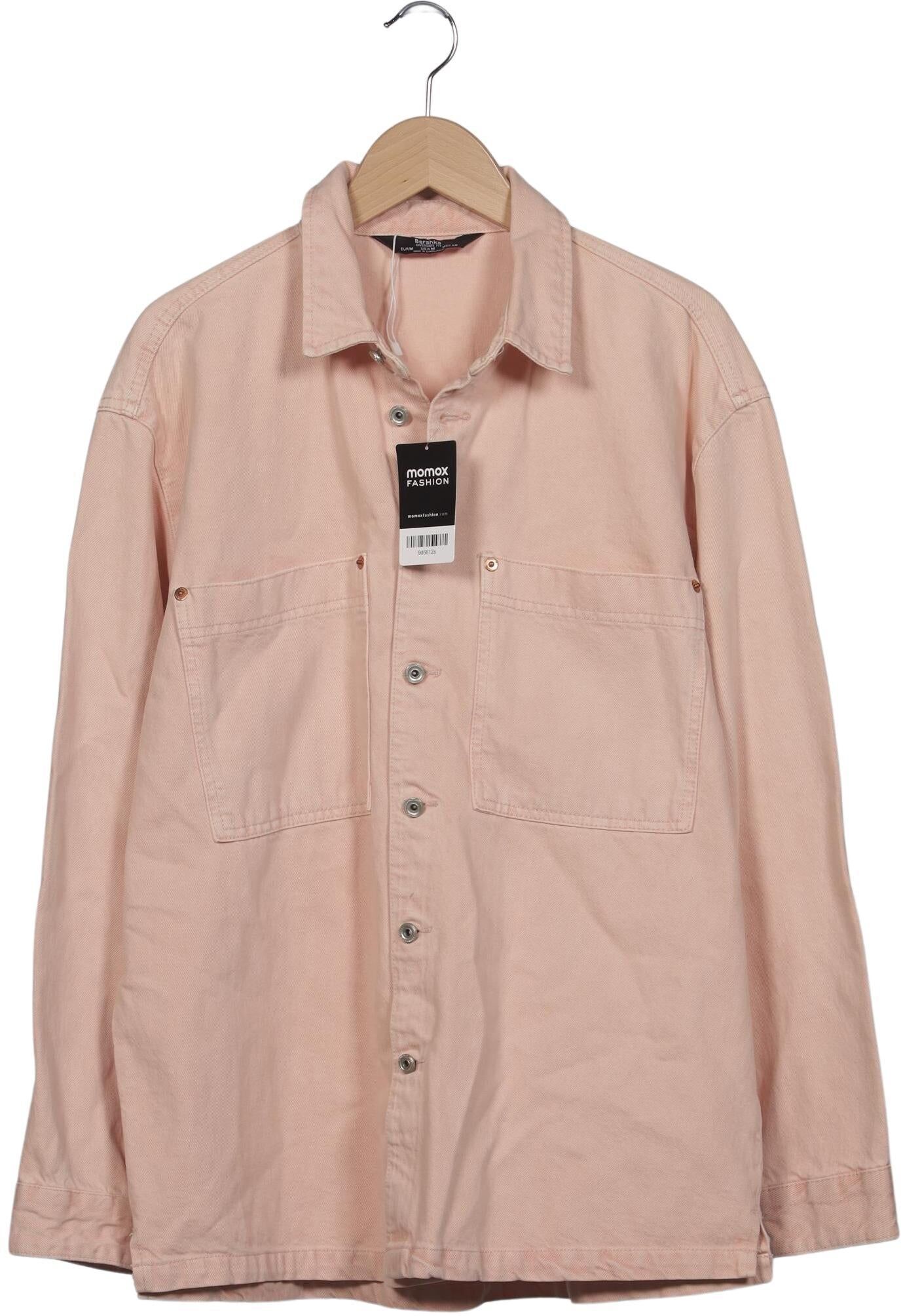 bershka Damen Jacke, Pink, Gr. M, Baumwolle - Second Hand