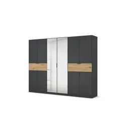 Drehtürenschrank  Thurso , schwarz , Maße (cm): B: 271 H: 210