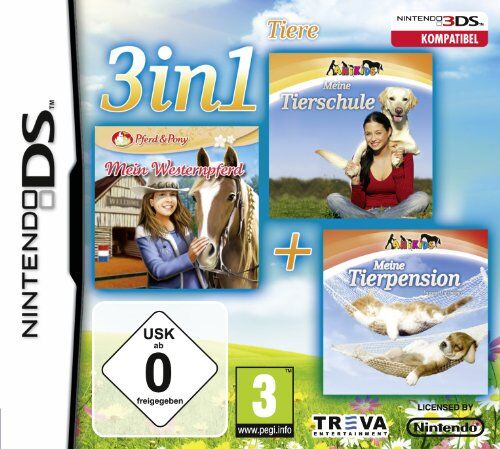 Treva Entertainment GmbH - 3 in 1: Meine Tierschule + Mein Westernpferd + Meine Tierpension - Tapsige Tierbabys - [Nintendo DS] - Preis vom 11.10.2026 03:10:56 h