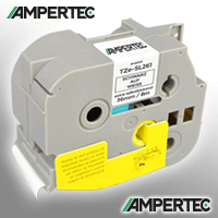 Ampertec Beschriftungsband kompatibel zu TZe-SL261 schwarz auf weiß 36mm x 8m selbstklebend extra