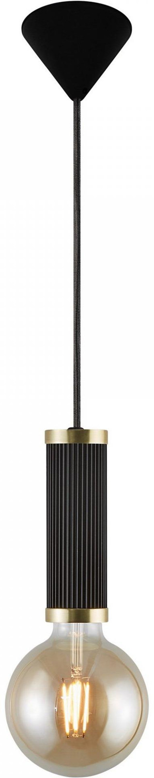 Nordlux Galloway hanglamp zwart met goud/messing
