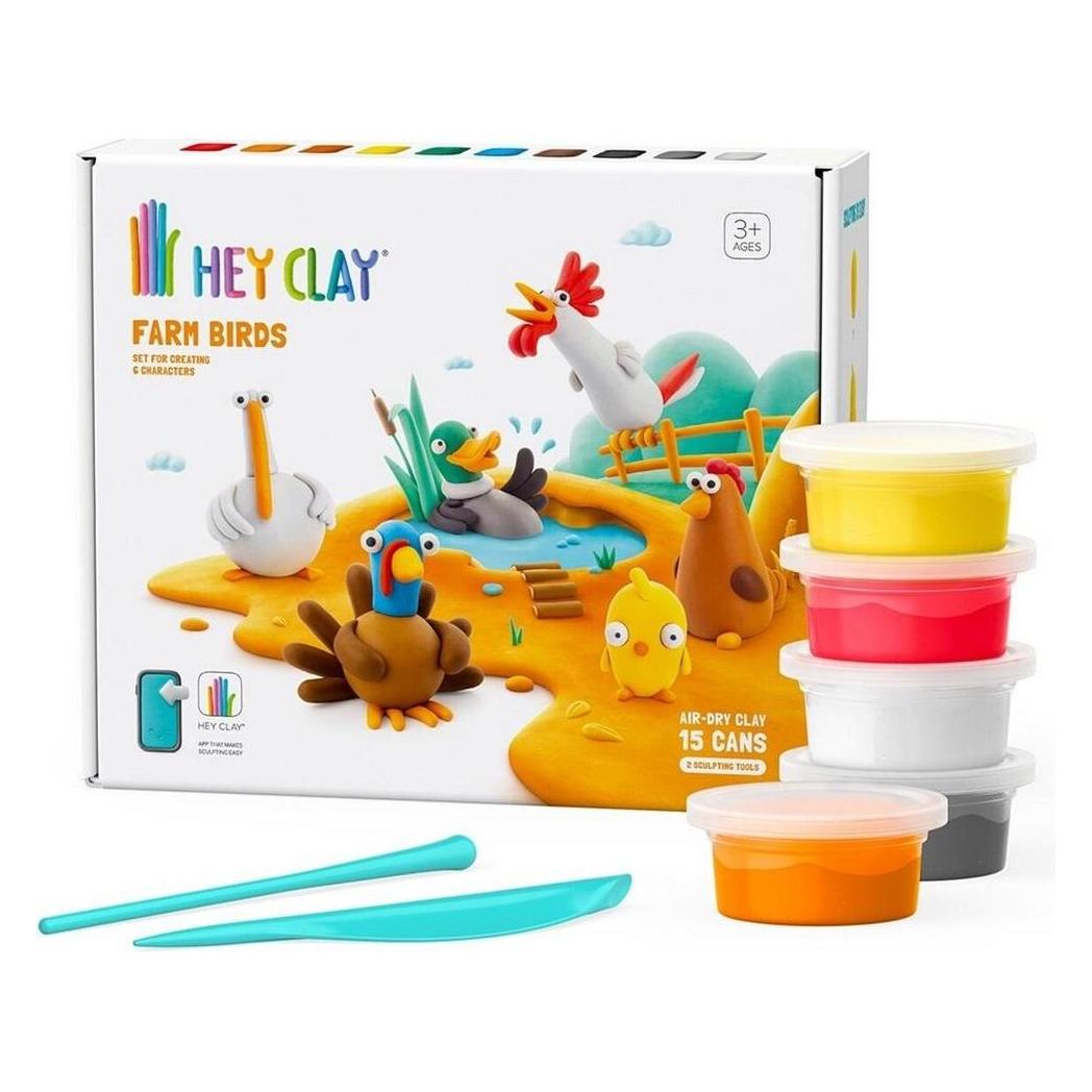Hey Clay Farm Birds Set 15er-Pack 15 Dosen 15020CEE15 (HCL 15020CEE15)