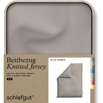 Schlafgut "Premium Bettbezug Knitted Jersey (1 St)" Ton-in-Ton Reißverschluss, Bio-Baumwolle mit Elasthan, Uni, OEKO Tex