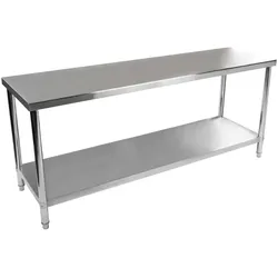 Royal Catering Helloshop26 - Professioneller Küchenarbeitstisch aus Edelstahl 200 x 60 cm