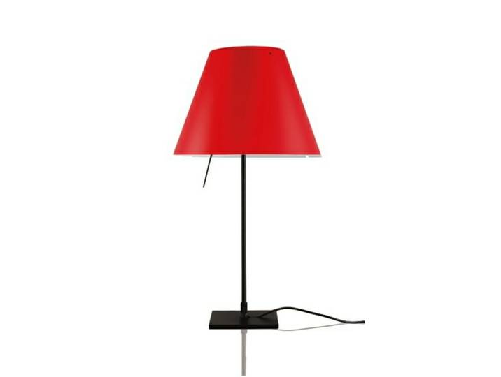 Costanzina Tischleuchte Schwarz/Primary Red - Luceplan - Wohnzimmer - Aluminium