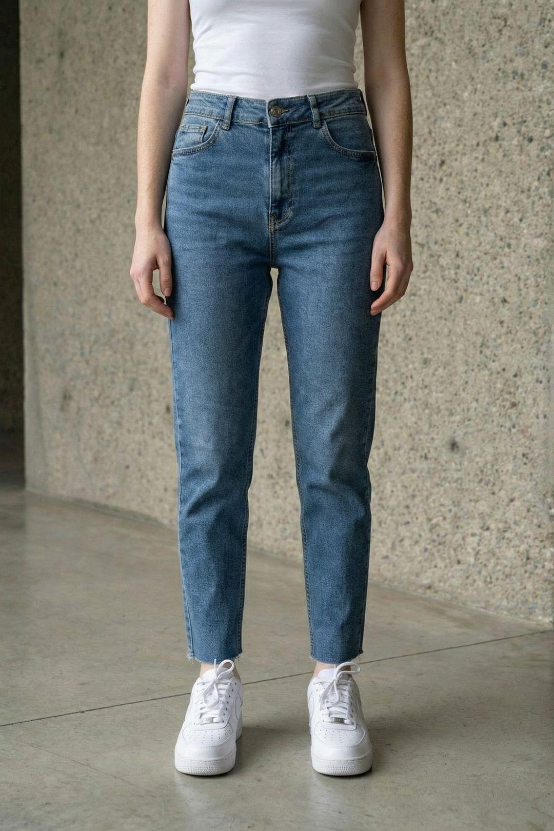 Hochtaillierte Skinny-Leg-Denim-Jeans