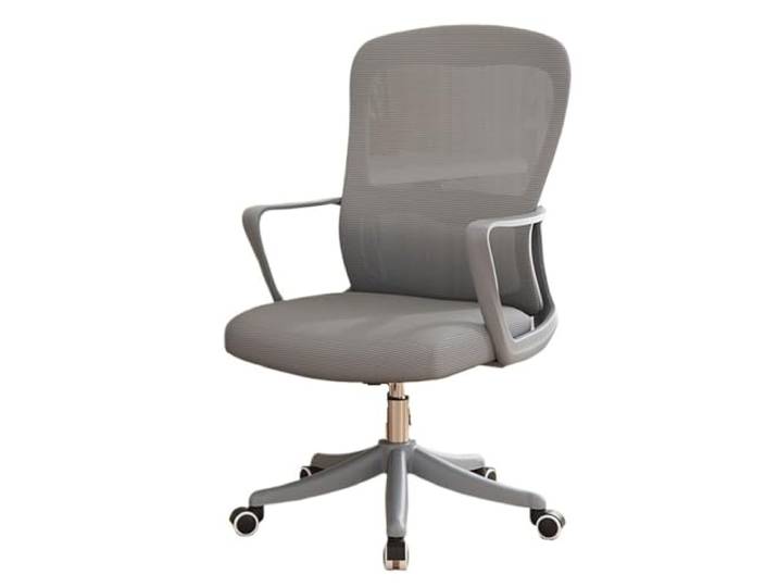 Stuhl mit hoher Rückenlehne Chefcomputerstuhl mit Lordosenstütze(Grigio)