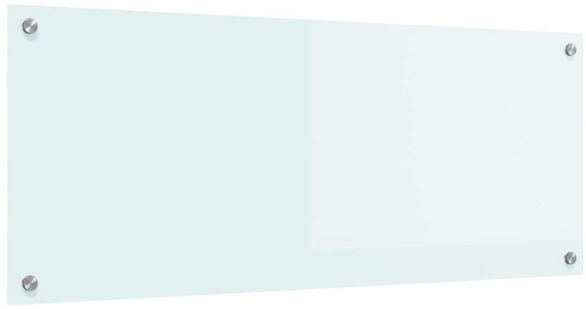 vidaXL Keuken Spatscherm Wit Gehard Glas 100 x 40 cm