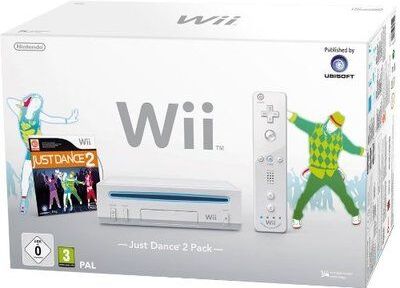 Nintendo Wii Family Edition Wit Pack-Just Dance 2 Boxed Beschadigd (Wii) Gebruikt
