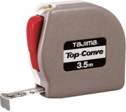 Tajima Rollbandmaß, mit automatischer Bandsperre, 3,5 m (TOP35MIVORY)