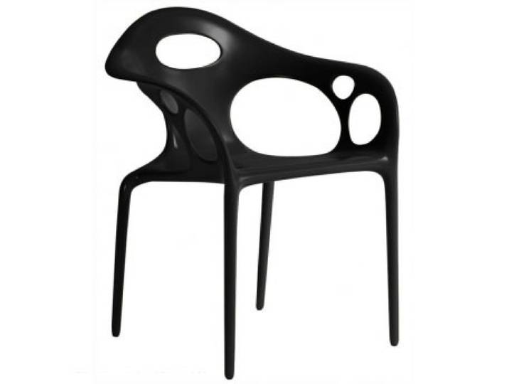 MOROSO ensemble de 4 fauteuils SUPERNATURAL (Noir - Polypropylène)
