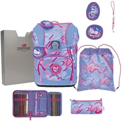 DerDieDas ErgoFlex Tiny Superflash Schulranzen-Set 5tlg. Magic Unicorn 21 Liter