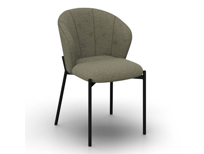 Stuhl Zoey Grün Chenille Gepolstert