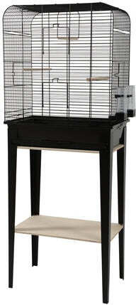 Zolux Vogelkooi Chic Loft zwart met meubilair