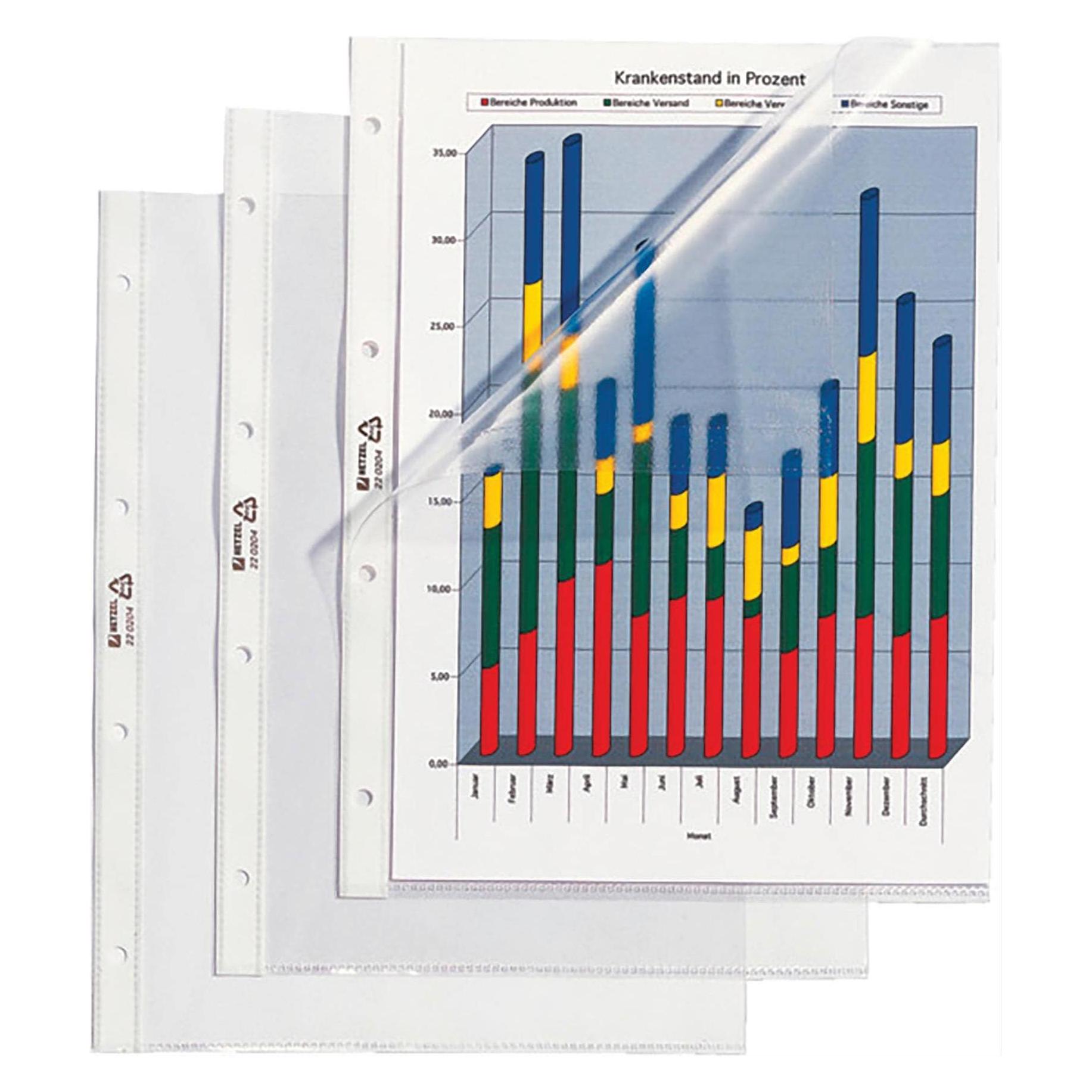 Rexel Zeigetaschen A4 - PVC (A4, 100x) (220204)