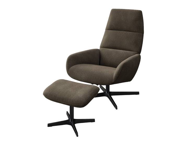 Relaxsessel Turami Braun/Dunkelbraun Samt 71 x 110 x 80cm