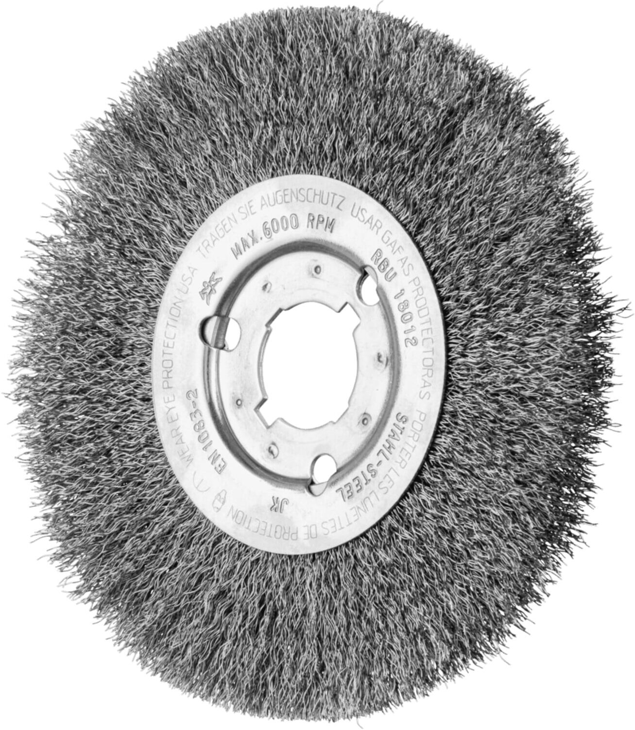 PFERD TOOLS Rundbürste schmal ungezopft RBU Ø180x12xvariable Bohrung Stahl-Draht-Ø0,30 (43505201)