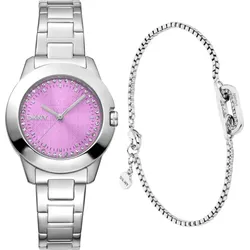 DKNY Park Ave logo watch setsilver DK1L021M0045 - pink,silber - 30mm