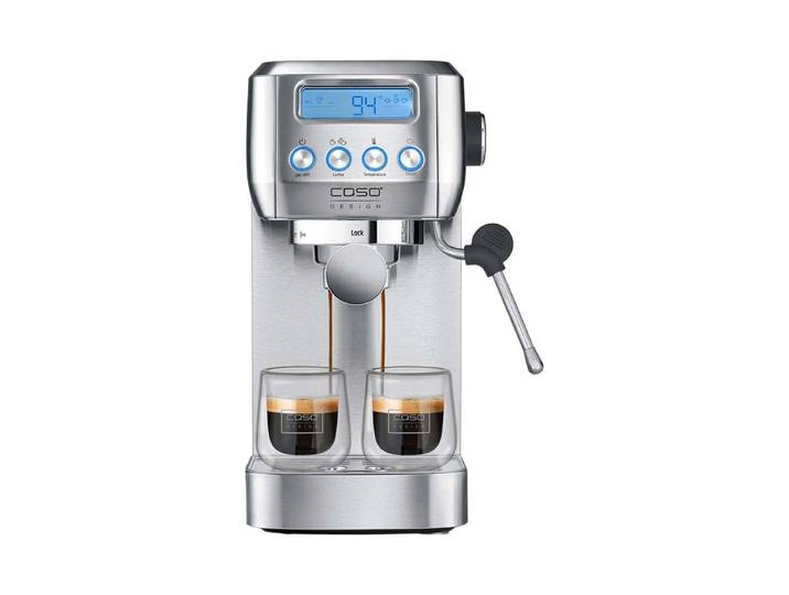 CASO Espresso Gourmet Crema Espressomaschine Silber