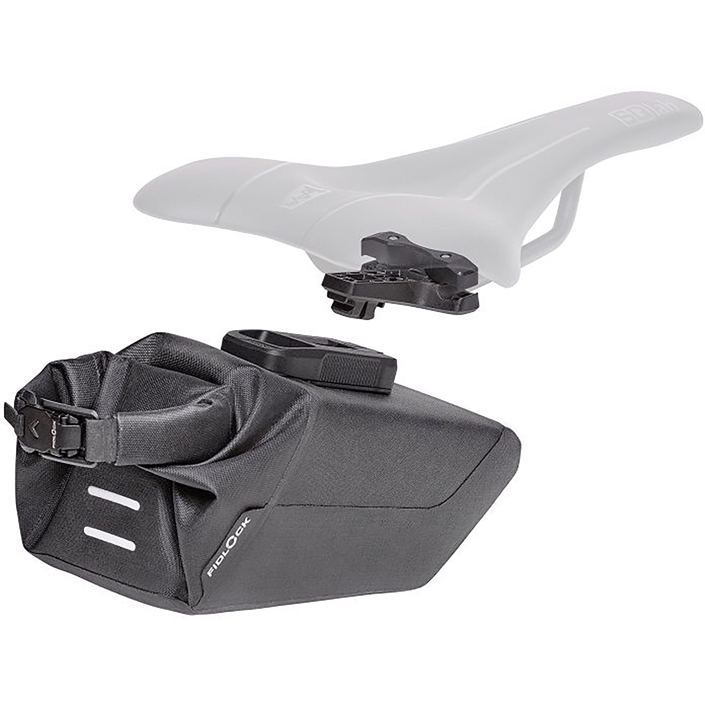 Fidlock Pinclip Saddle Bag S Satteltasche + Adapter Fahrradtaschen schwarz Größe S Rennrad | Gravel | Commuting