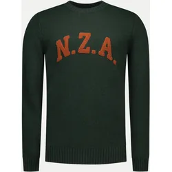 Strickpullover mit Logo-Print Grün L