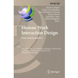 Human Work Interaction Design. Work Analysis and HCI, Fachbücher
