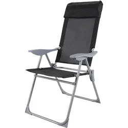 Camping Sessel Garten Klappstuhl Campingstuhl Alu Textilen schwarz