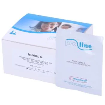 Promeditech GmbH Proline Drogentest multidip 10 A ,10 Parameter 20 Tauchtests 12045-20