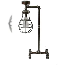 DELUKE Solar-Stehlampe TURIN Stahl Braun 59x22x33cm Gartenlampe Tischlampe Outdoor Leuchte