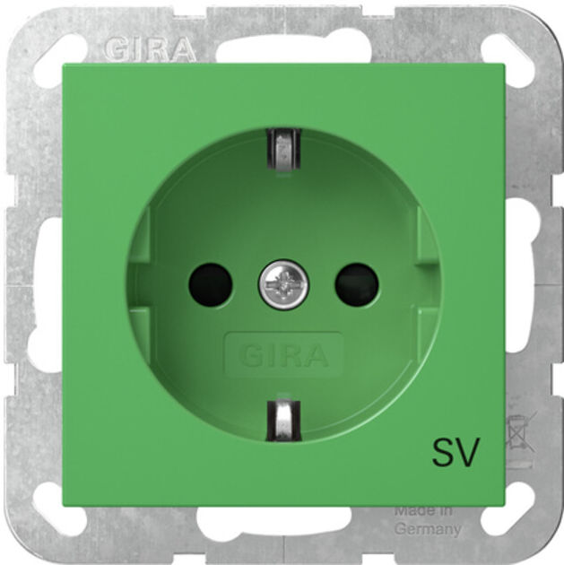 Gira Prise SCHUKO SH SV verte 4453107 (4453107)