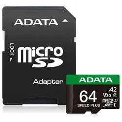 ADATA SPEED PLUS microSD Speicherkarte 64 GB inkl. SD-Adapter
