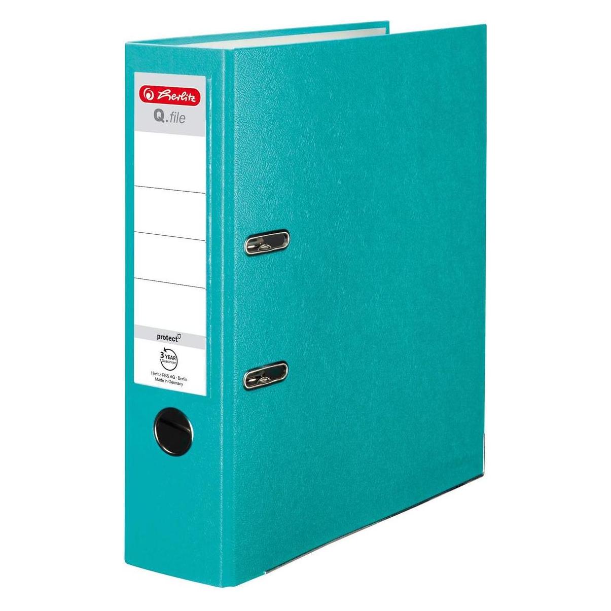 Herlitz Ordner A4 8cm PP türkis Q-Datei (A4, 80 mm) (41312694)