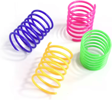 Inspire Curations SpringPounce Interactive Spiral Cat Toys For Indoor Play 4pcs