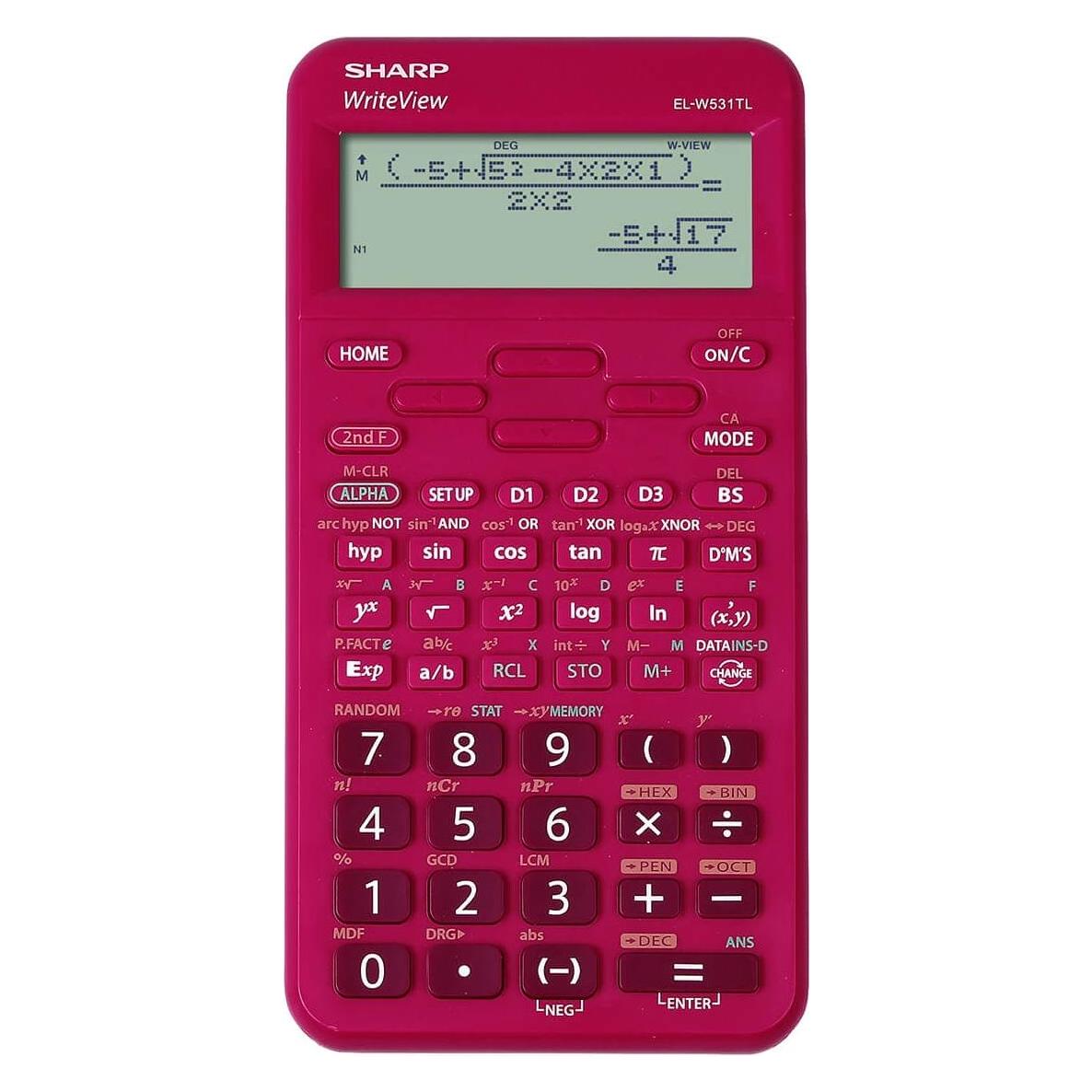 Sharp scientific calculator EL-W531TL pink (Batteriebetrieb) (SH-ELW531TLBRD)
