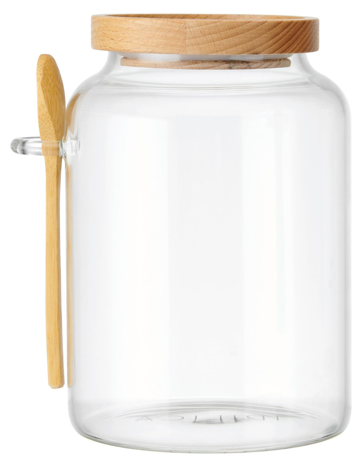 Dripio Luchtgedichte glazen container van 1200 ml met houten deksel en lepel